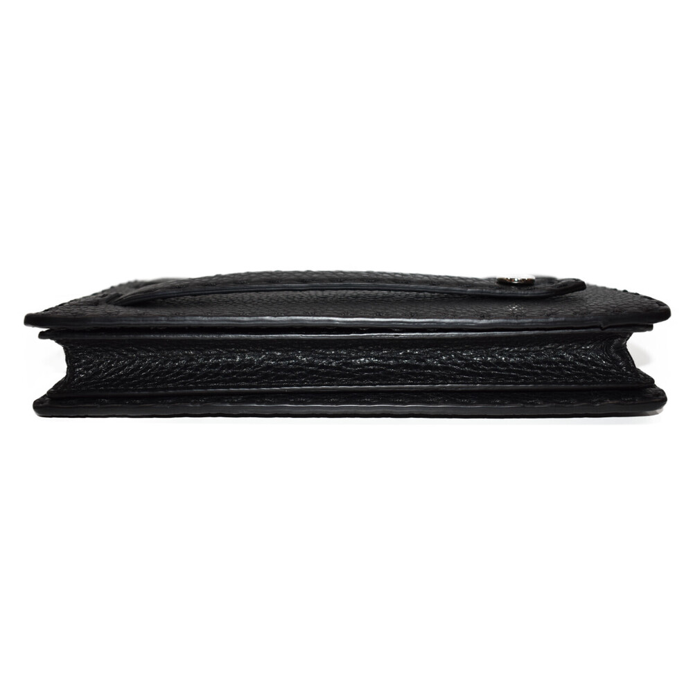 Fendi Leather Bugs Black Clutch Shoulder Bag Selleria - Picture 4 of 7
